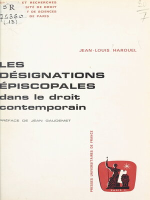 cover image of Les désignations épiscopales dans le droit contemporain